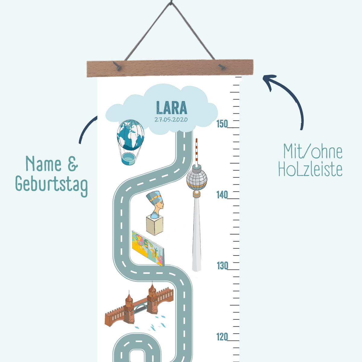 Messlatte BERLIN - mit Namen | HappyCITYKids