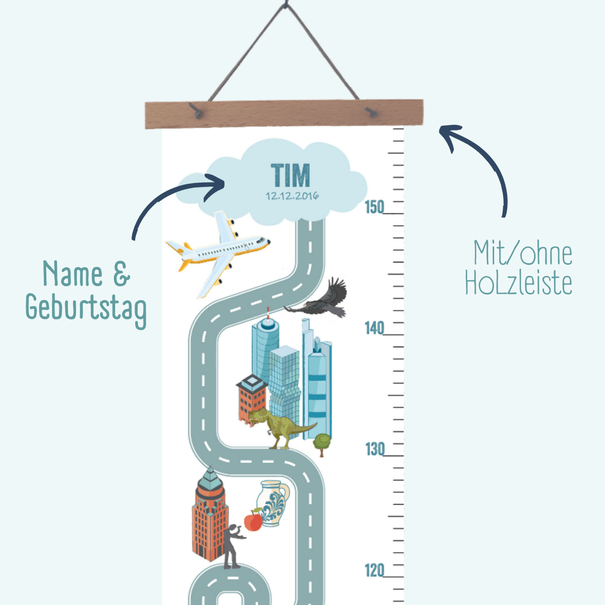 Messlatte FRANKFURT - mit Namen | HappyCITYKids
