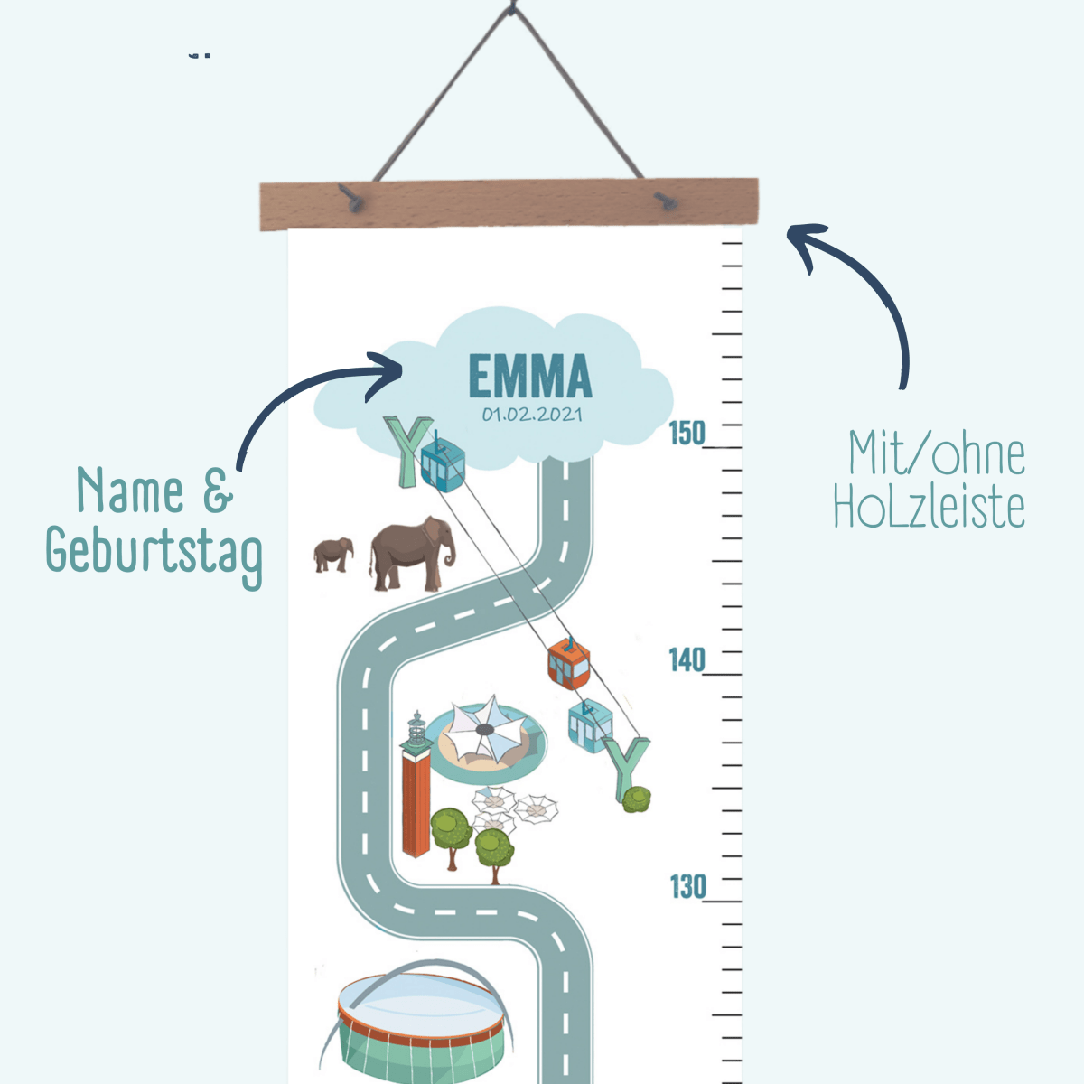 Messlatte KÖLN - mit Namen | HappyCITYKids