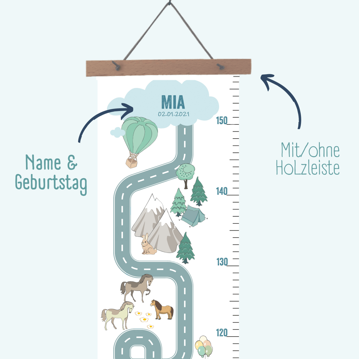 Messlatte Raus aufs LAND - mit Namen | HappyCITYKids