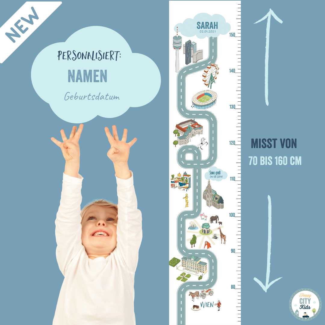 Messlatte WIEN - mit Namen | HappyCITYKids