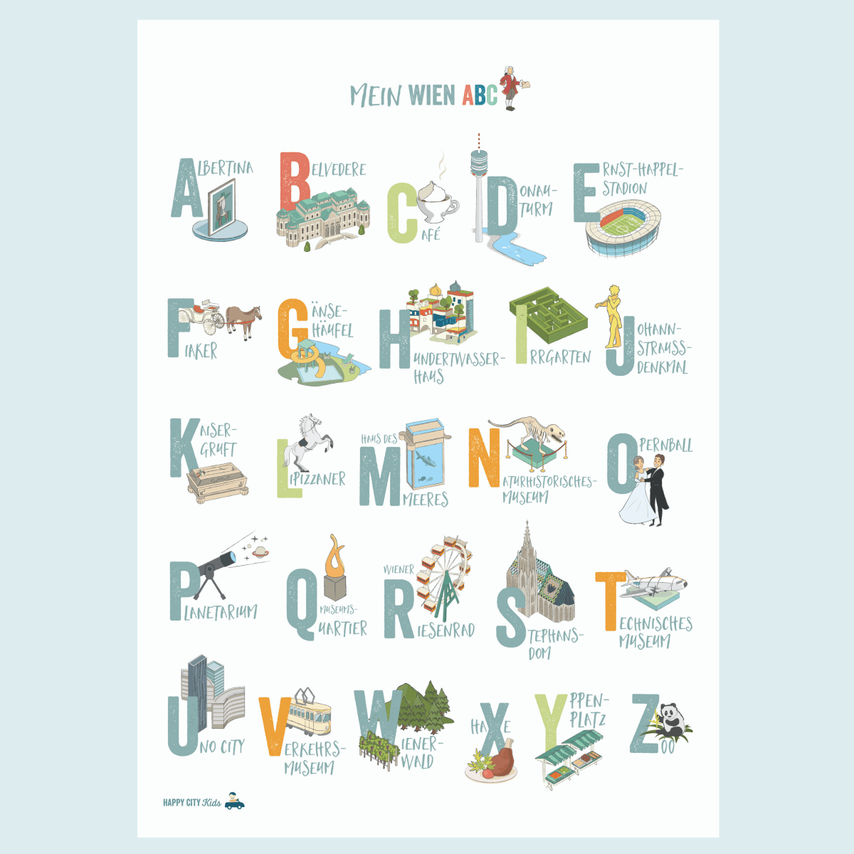 WIEN ABC - Poster & Postkarte - shop_name - 